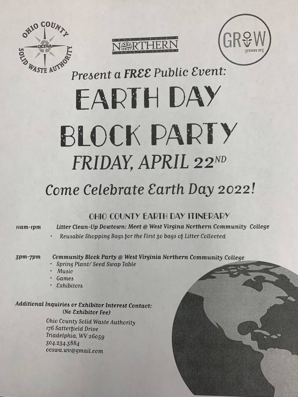Photo for Earth Day Event at WVNCC (West Virginia Northern Community College)